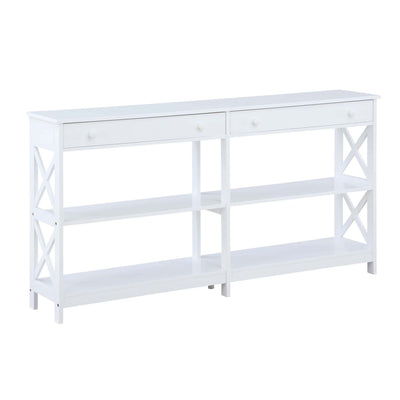 Convenience Concepts Oxford 60" Console Table w/ 2 Drawers & Shelves (Used) - VMInnovations