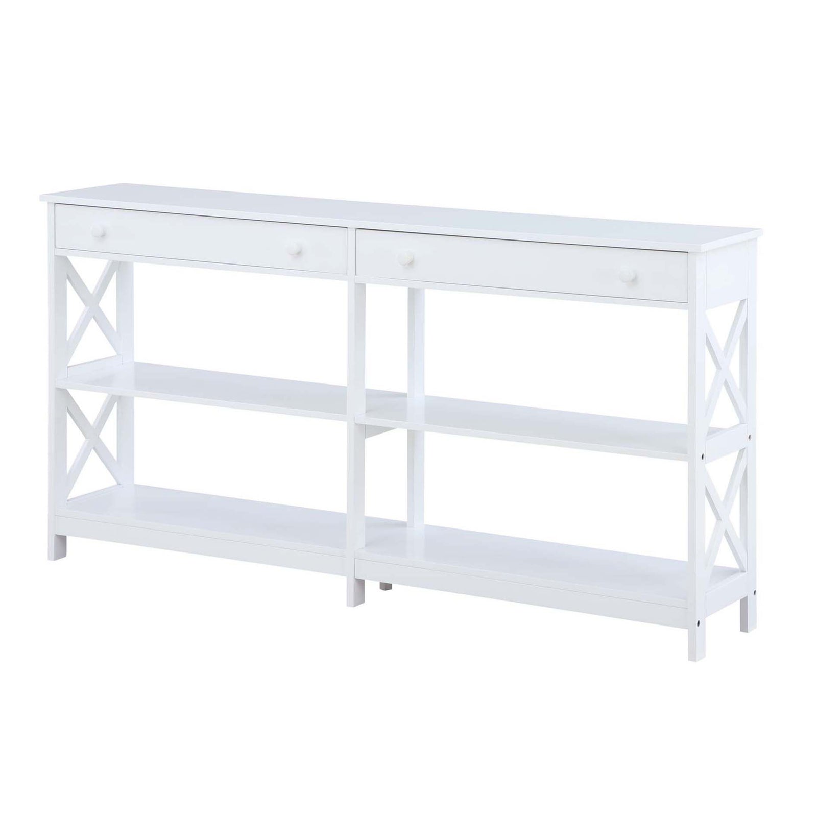 Convenience Concepts Oxford 60" Console Table w/ 2 Drawers & Shelves (Used) - VMInnovations
