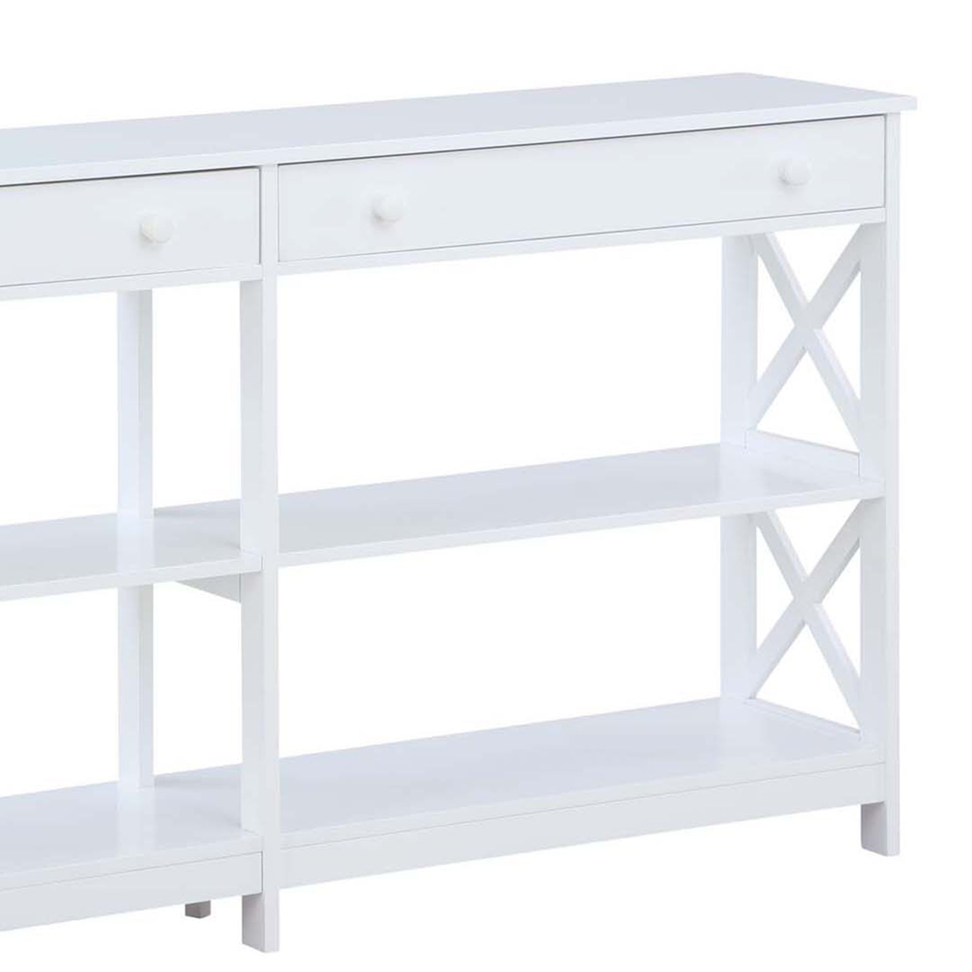 Convenience Concepts Oxford 60" Console Table w/ 2 Drawers & Shelves (Used) - VMInnovations