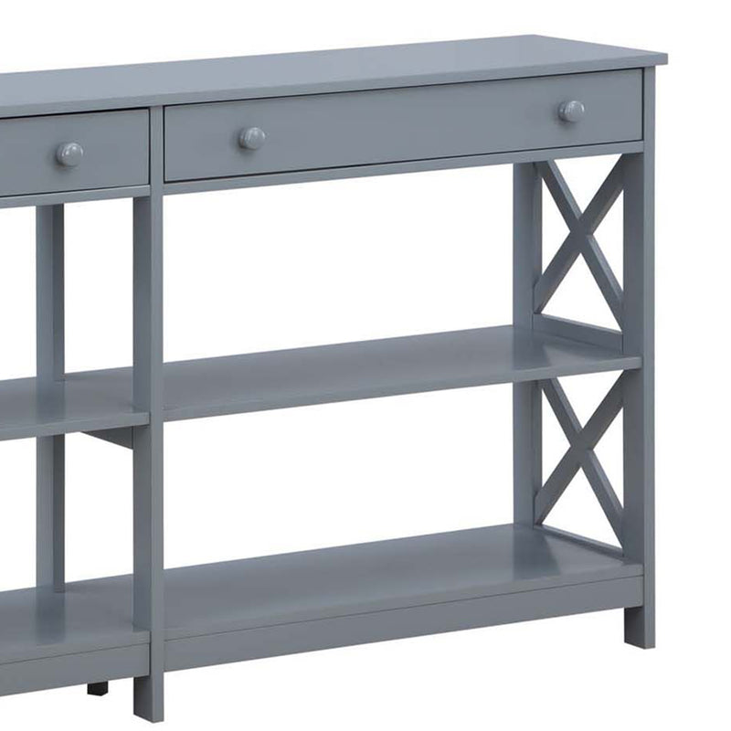Convenience Concepts Oxford 60" Console Table w/ Drawers & Shelves (Open Box)