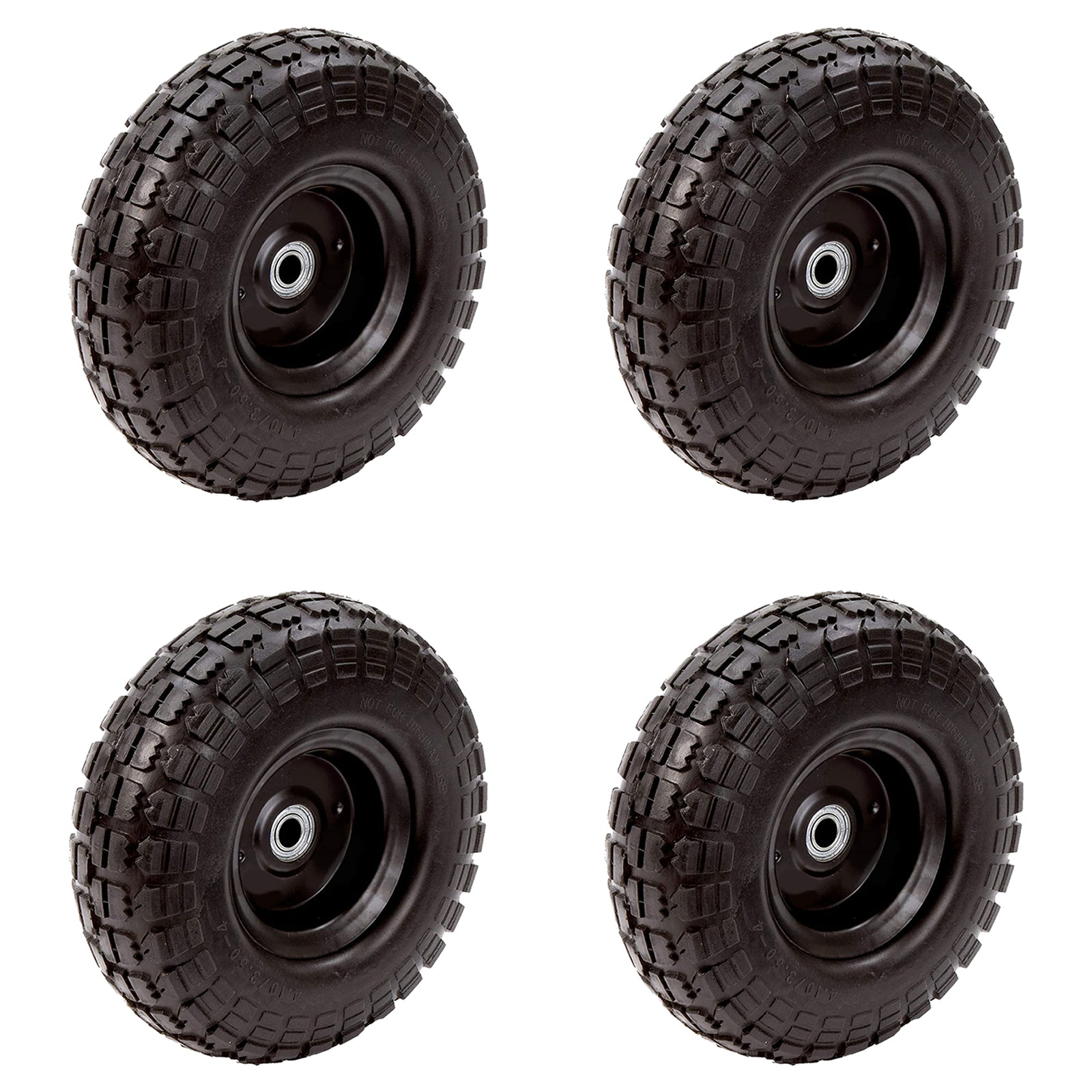 Tricam Farm & Ranch 10" No Flat Replacement Turf Tire for Utility Carts (4 Pack) - VMInnovations
