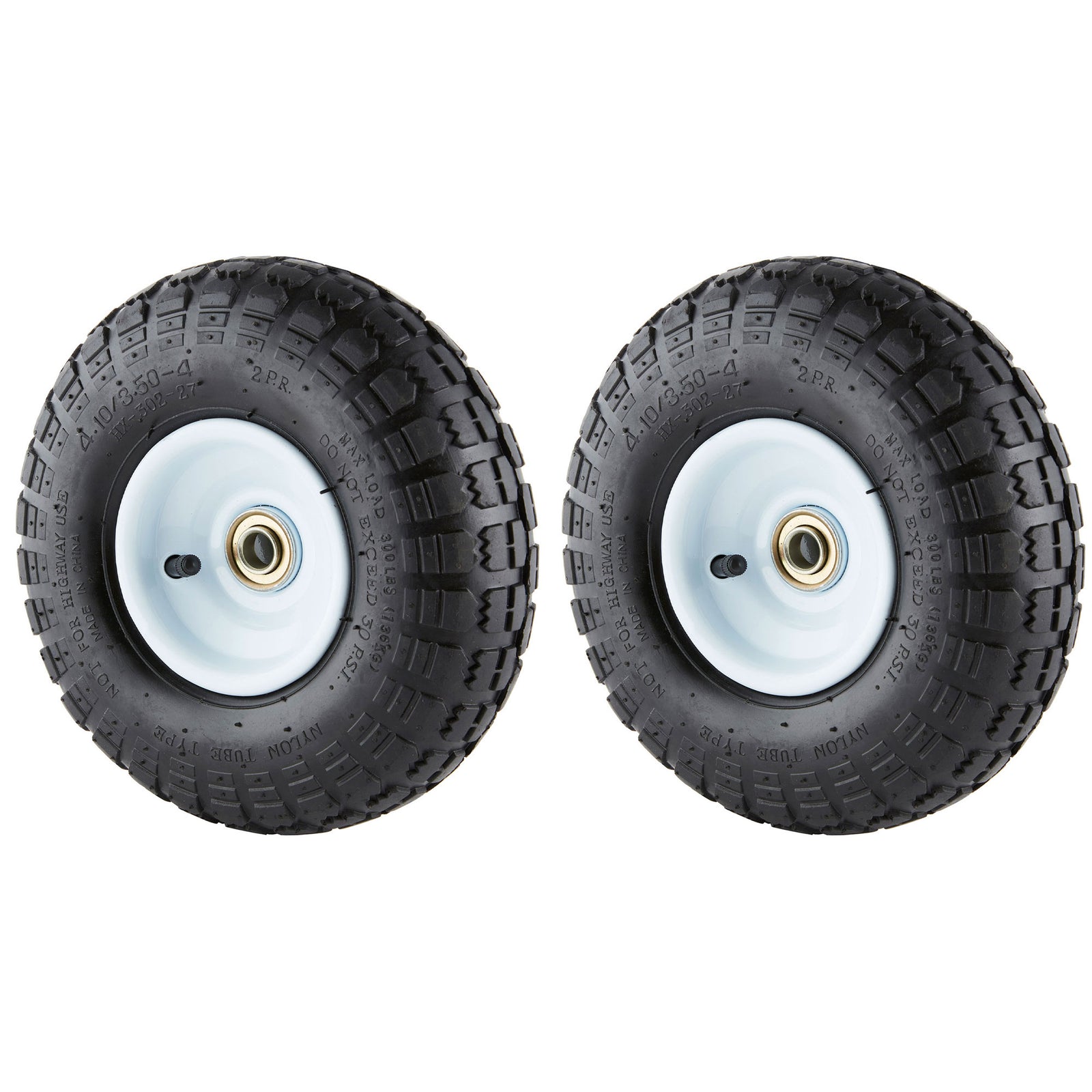 Tricam Farm & Ranch 10" Pneumatic Single Replacement Utility Cart Tire (2 Pack) - VMInnovations