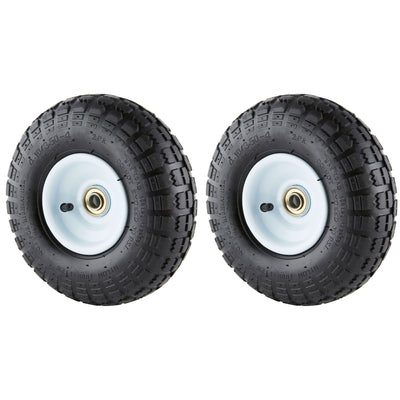 Tricam Farm & Ranch 10" Pneumatic Single Replacement Utility Cart Tire (2 Pack) - VMInnovations