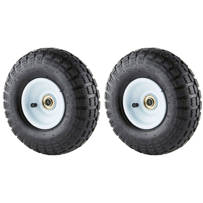 Tricam Farm & Ranch 10" Pneumatic Single Replacement Utility Cart Tire (2 Pack)