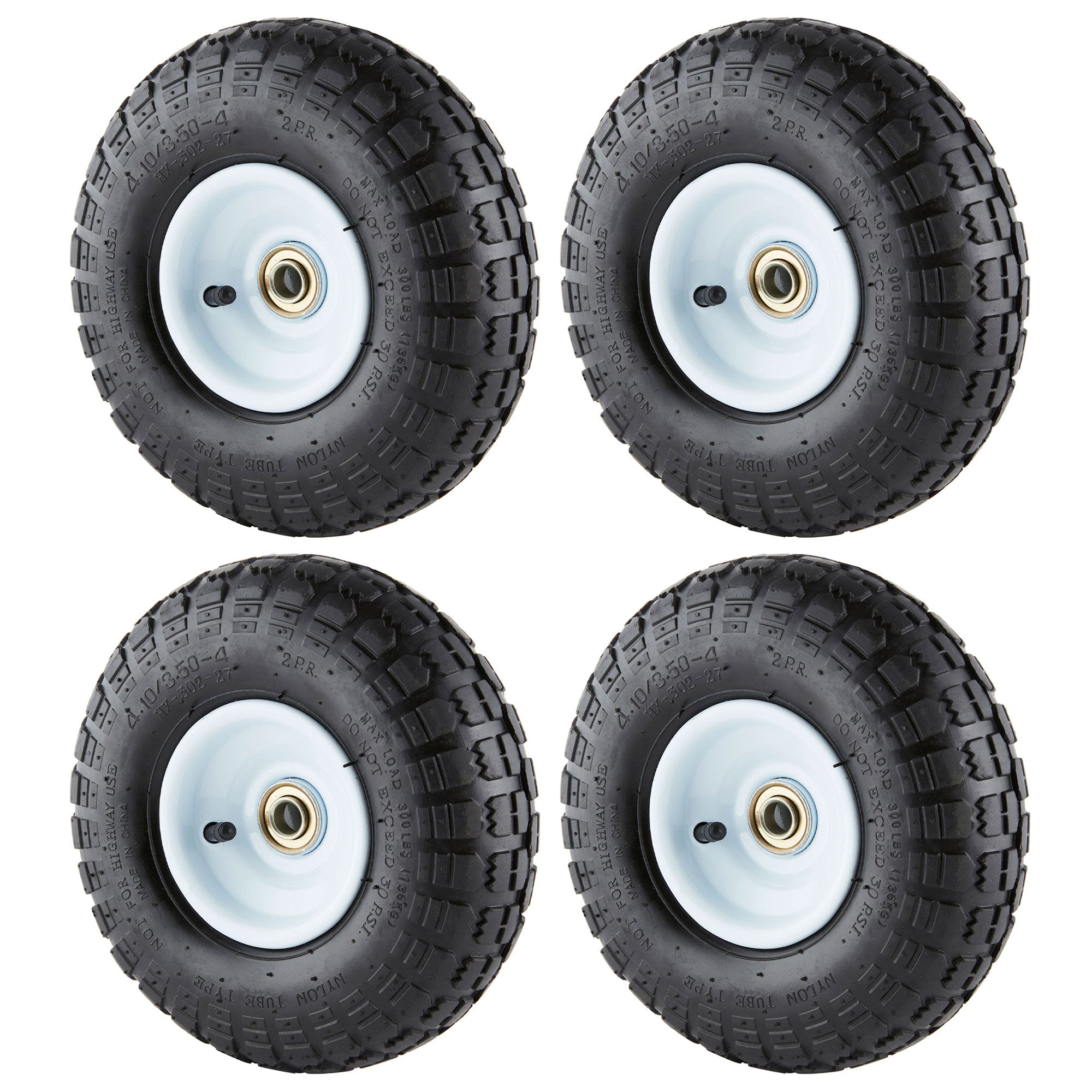 Tricam Farm & Ranch 10" Pneumatic Replacement Tire for Utility Carts (4 Pack) - VMInnovations