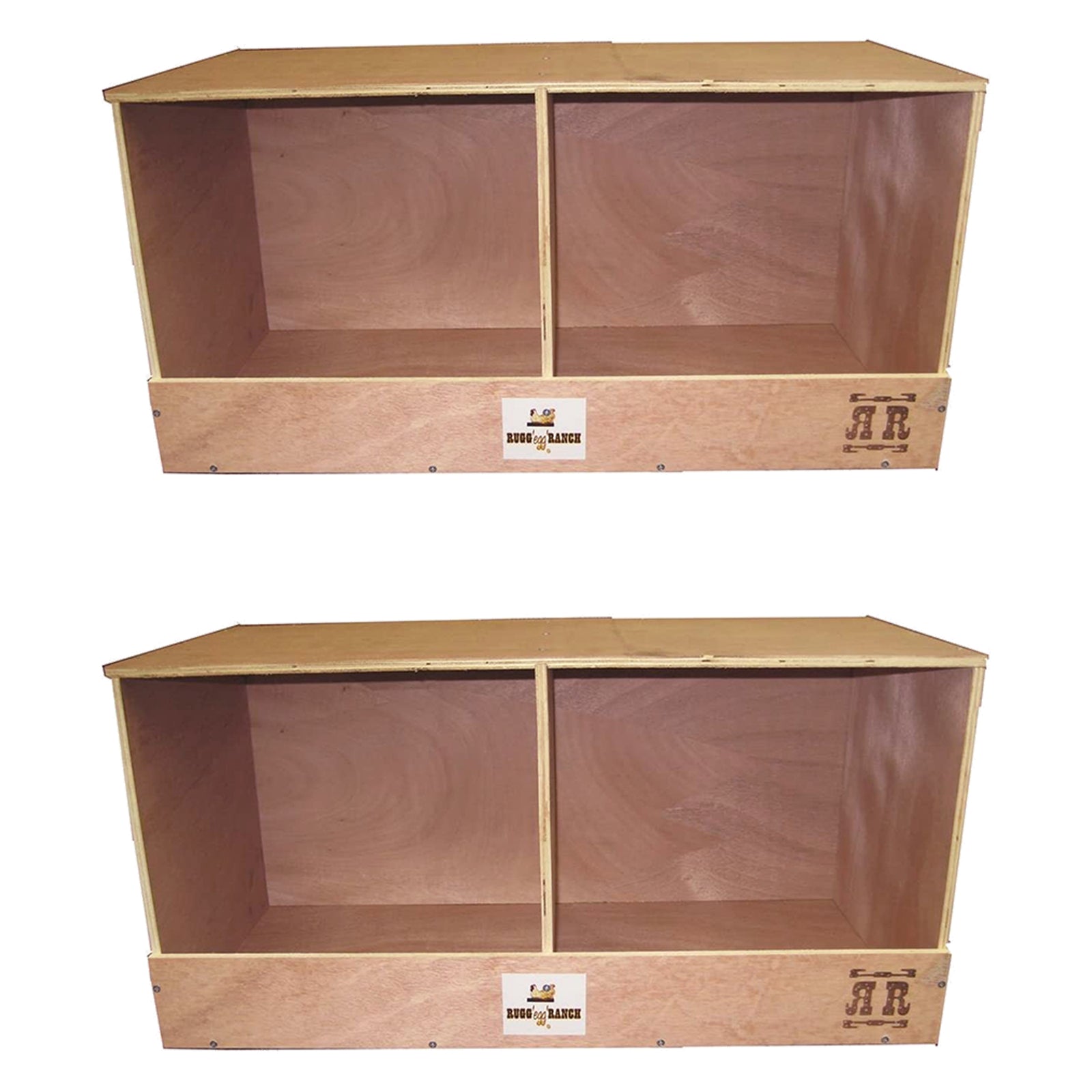 Rugged Range Products Duplex Chicken Coop Nesting Box for 2 to 4 Hens (2 Pack) - VMInnovations