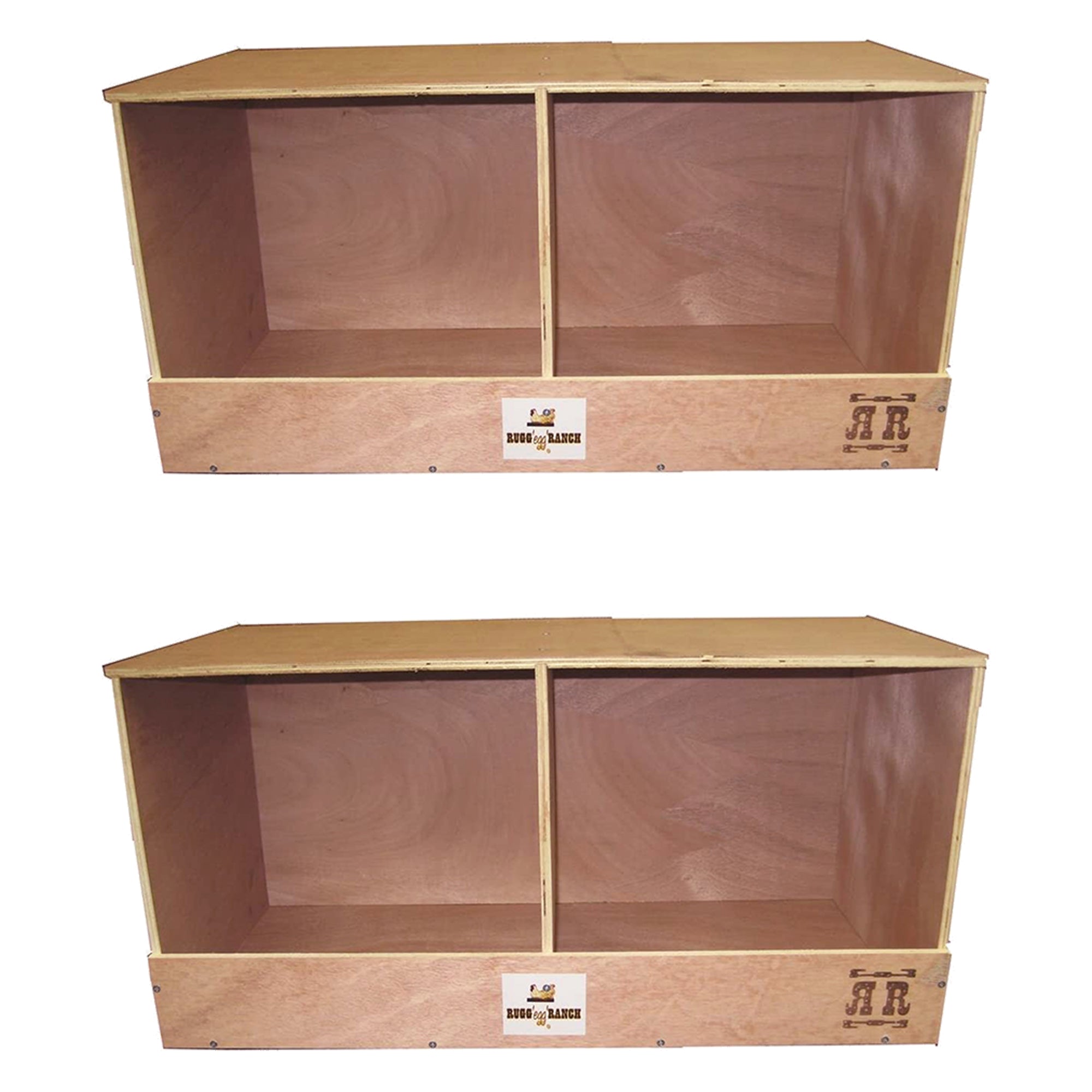 Rugged Range Products Duplex Chicken Coop Nesting Box for 2 to 4 Hens (2 Pack) - VMInnovations