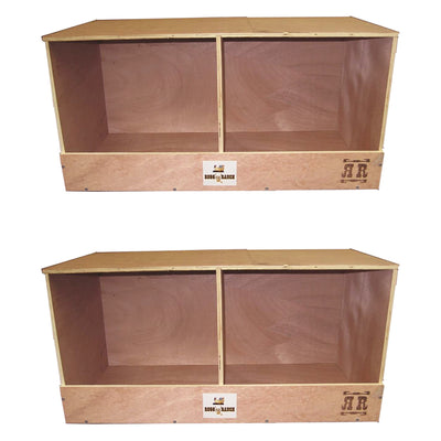 Rugged Range Products Duplex Chicken Coop Nesting Box for 2 to 4 Hens (2 Pack) - VMInnovations