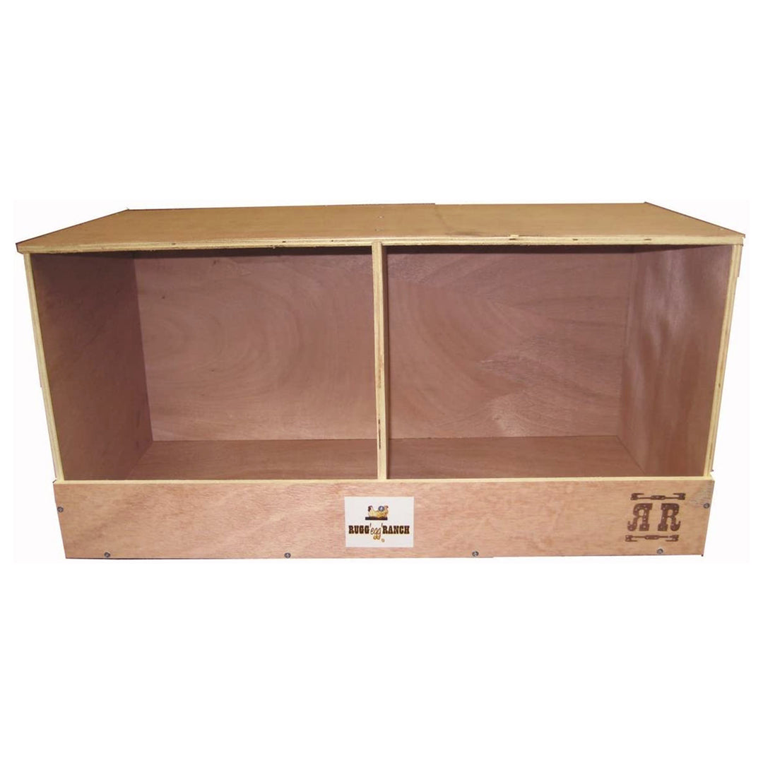 Rugged Range Products Duplex Chicken Coop Nesting Box for 2 to 4 Hens (2 Pack) - VMInnovations