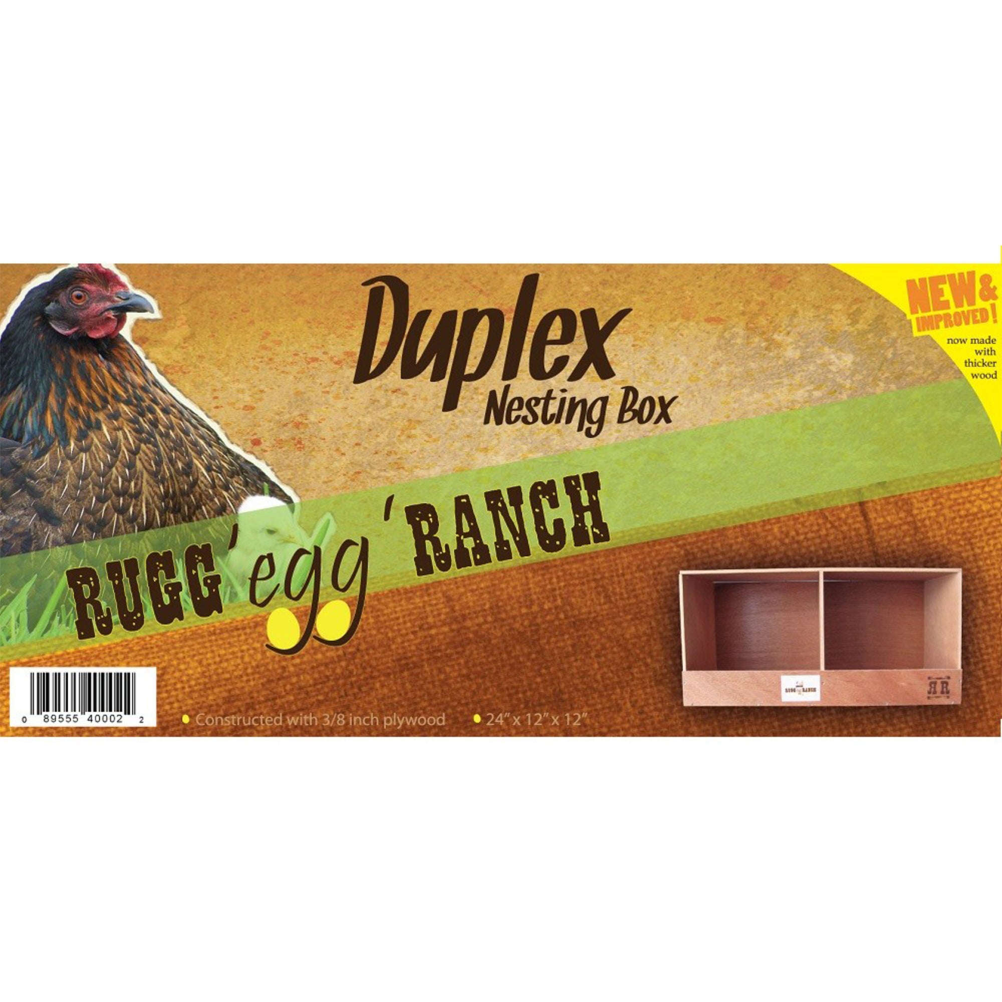 Rugged Range Products Duplex Chicken Coop Nesting Box for 2 to 4 Hens (2 Pack) - VMInnovations