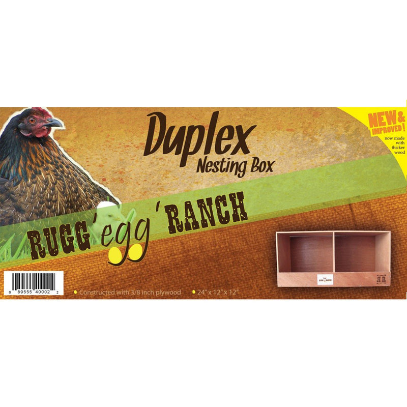 Rugged Range Products Duplex Chicken Coop Nesting Box for 2 to 4 Hens (2 Pack)