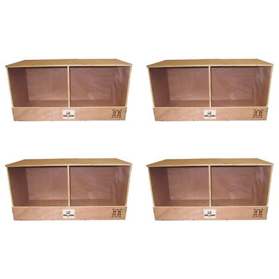 Rugged Range Products Duplex Chicken Coop Nesting Box for 2 to 4 Hens (4 Pack) - VMInnovations