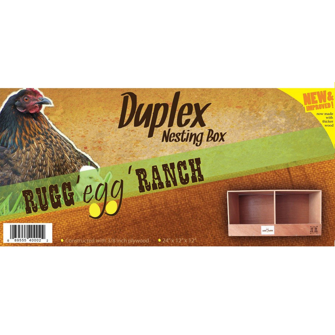 Rugged Range Products Duplex Chicken Coop Nesting Box for 2 to 4 Hens (4 Pack)
