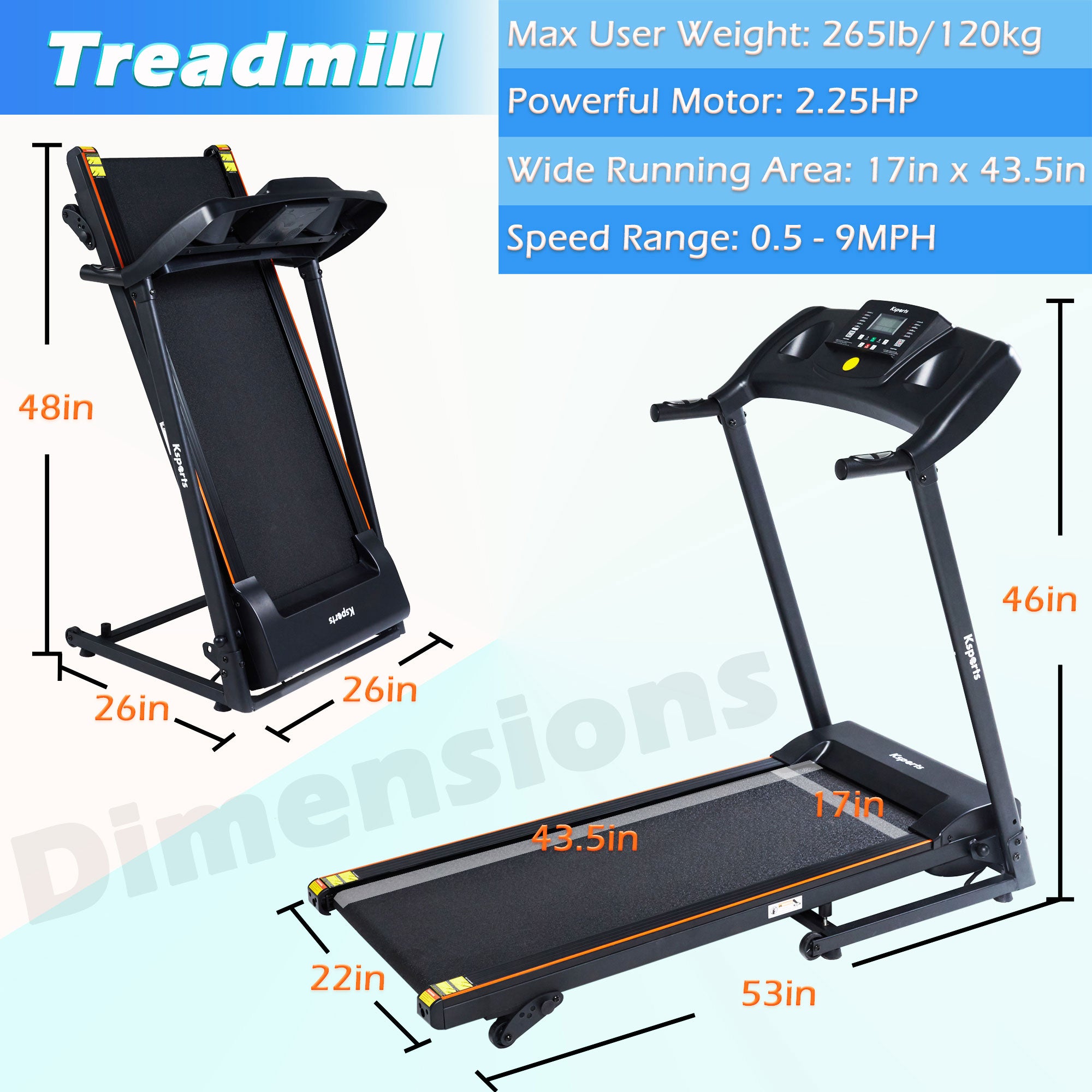 Ksports Multi-Functional Treadmill Cardio Strength Workout Set(Open Box) - VMInnovations