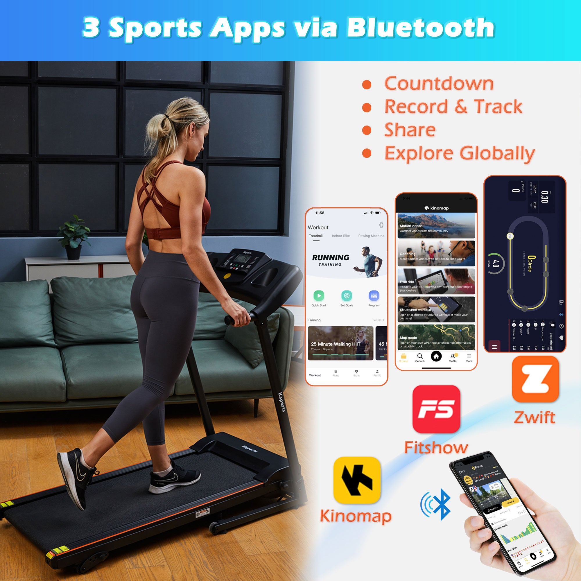 Ksports Multi-Functional Electric Treadmill Training Workout set(For Parts)