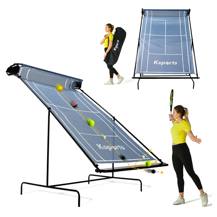 Portable In/Outdoor Weatherproof Tennis Rebounder Net w/ Carry Bag (Open Box) - VMInnovations