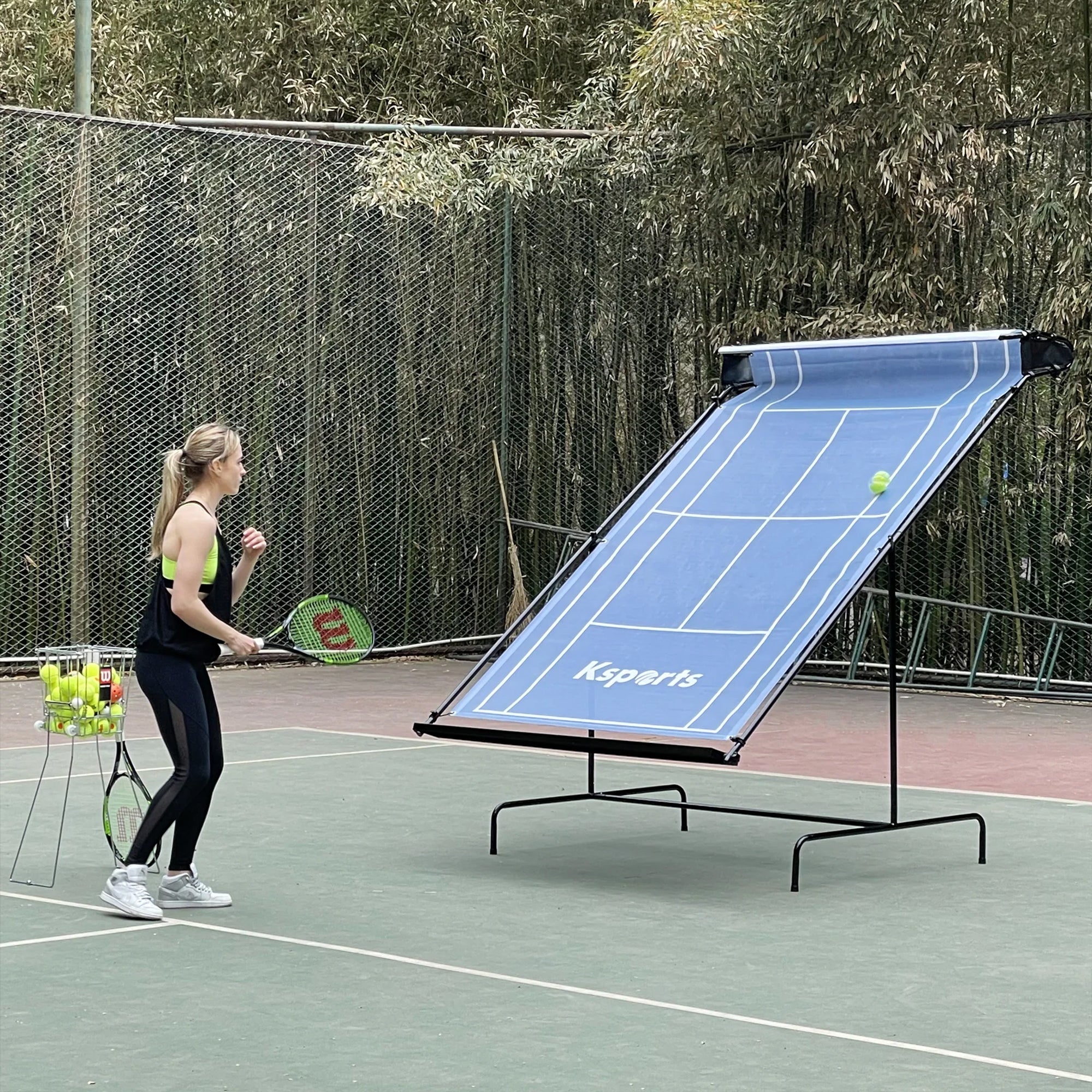 Ksports Portable Weatherproof Tennis Rebounder Net with Carry Bag (For Parts) - VMInnovations