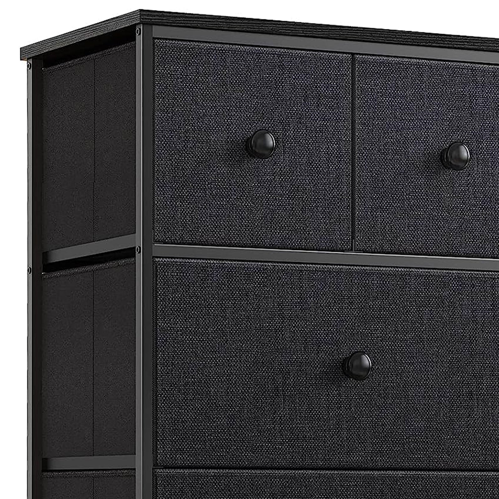 REAHOME 8 Drawer Steel Frame Bedroom Storage Chest Dresser, Black/Gray(Open Box) - VMInnovations