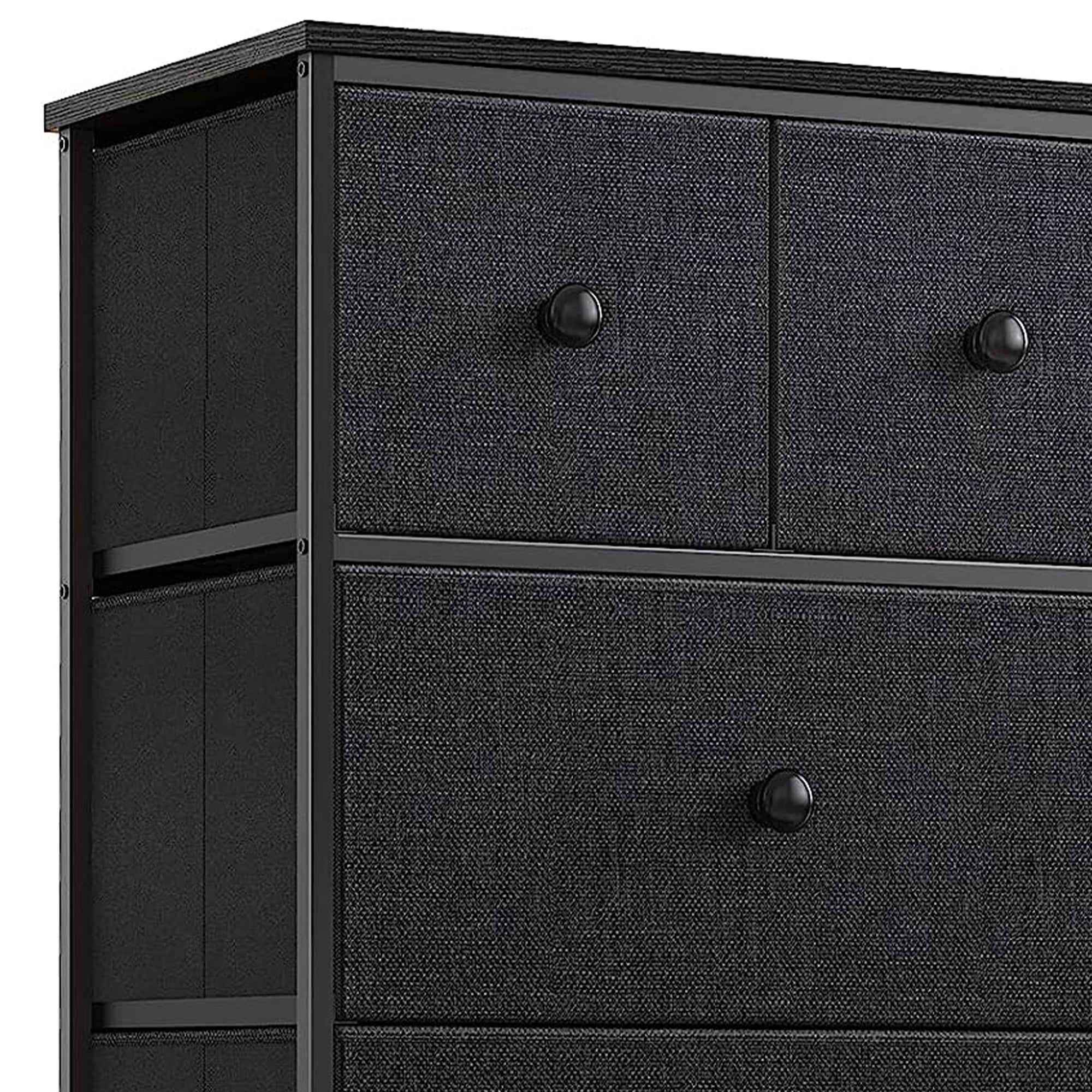 REAHOME 8 Drawer Steel Bedroom Storage Organizer Chest Dresser, Black/Gray(Used) - VMInnovations