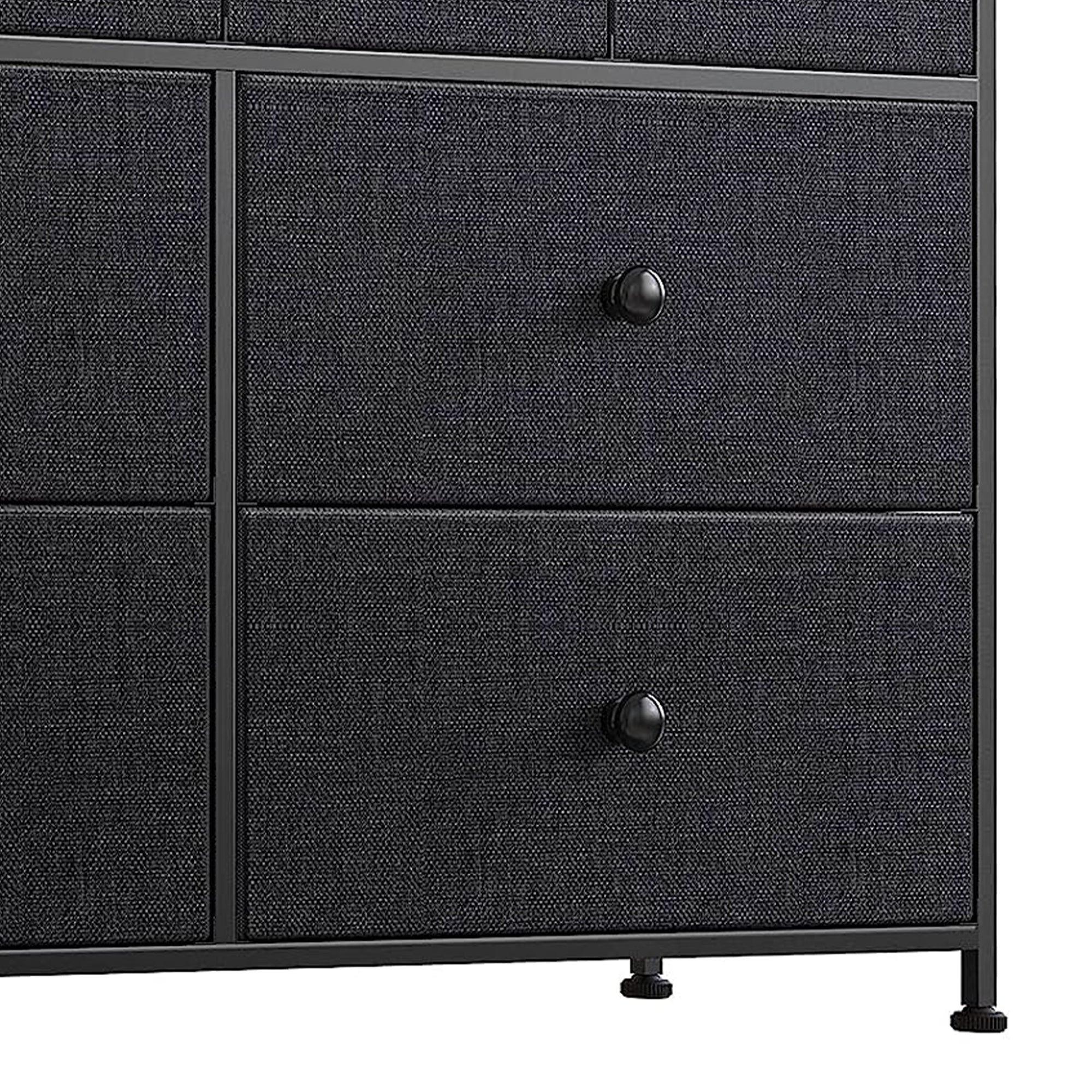 REAHOME 8 Drawer Steel Bedroom Storage Organizer Chest Dresser, Black/Gray(Used) - VMInnovations