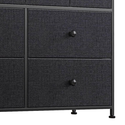 REAHOME 8 Drawer Steel Bedroom Storage Organizer Chest Dresser, Black/Gray(Used) - VMInnovations