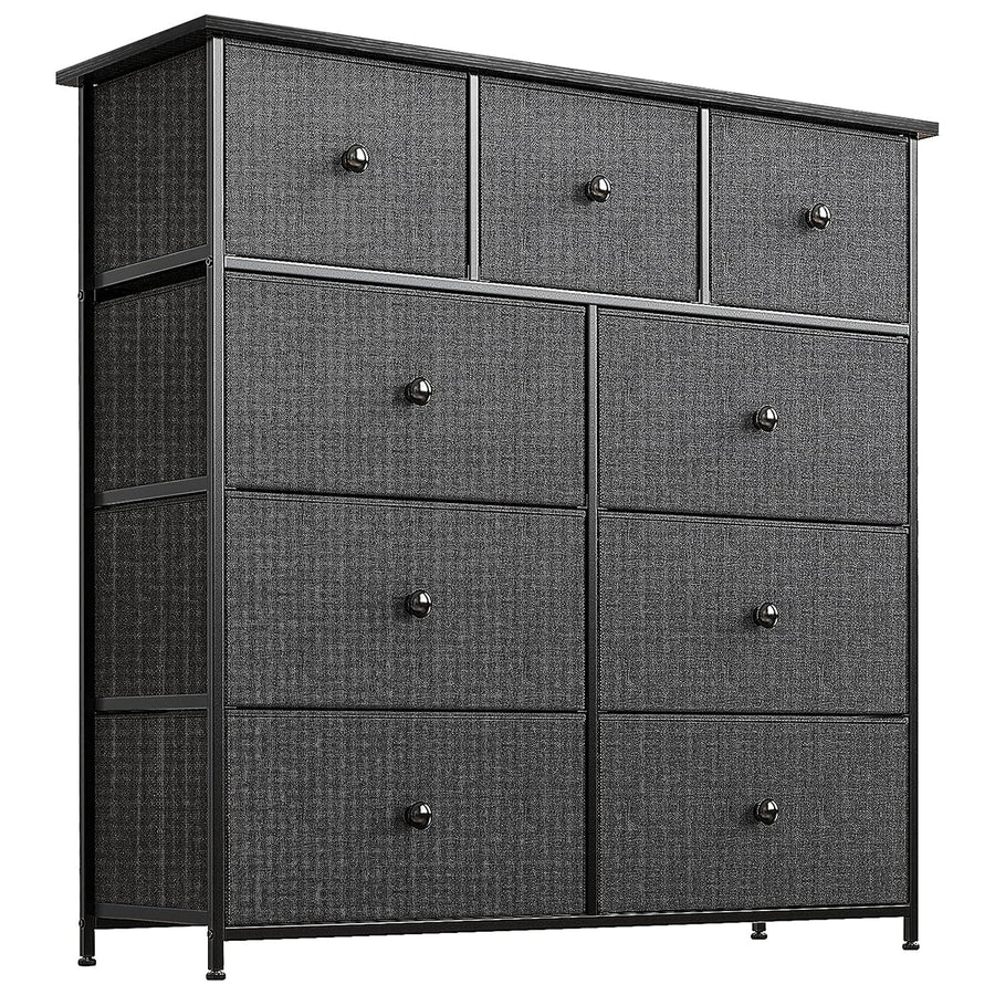 REAHOME 9 Drawer Steel Frame Storage Organizer Chest Dresser, Black(Open Box) - VMInnovations