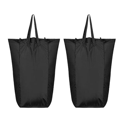 WOWLIVE 154L Fabric Double Hamper w/Lid and Removable Bags, Black (Open Box)