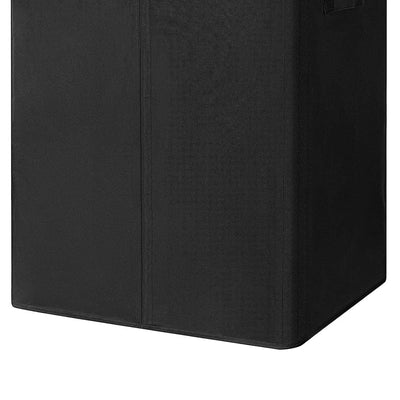 WOWLIVE 154L Fabric Double Laundry Hamper with Lid and Removable Bags, Black