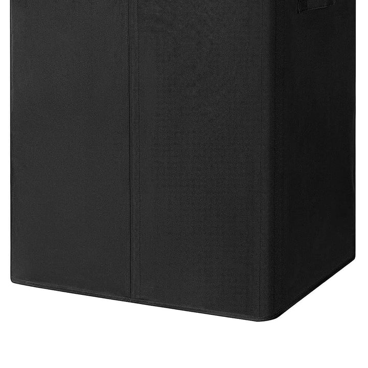 WOWLIVE 154L Fabric Double Hamper w/Lid and Removable Bags, Black (Open Box)