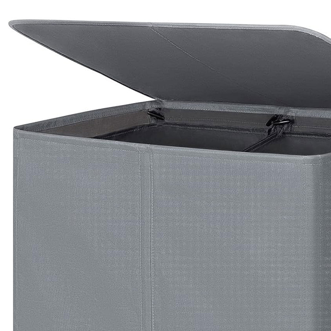 WOWLIVE 154L Fabric Double Laundry Hamper w/Lid & Removable Bags, Gray (Used) - VMInnovations