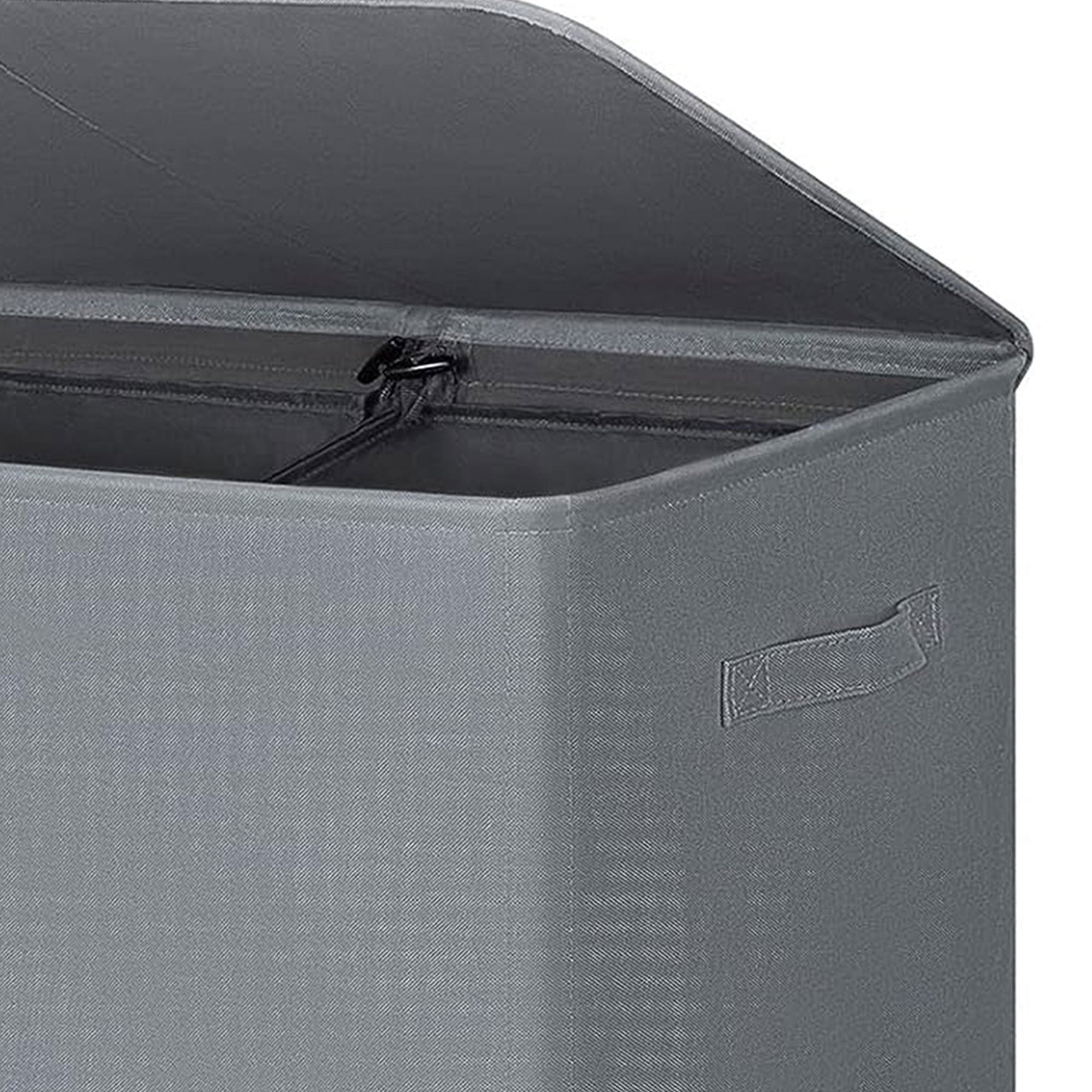 WOWLIVE 154L Fabric Double Laundry Hamper with Lid and Removable Bags, Gray - VMInnovations
