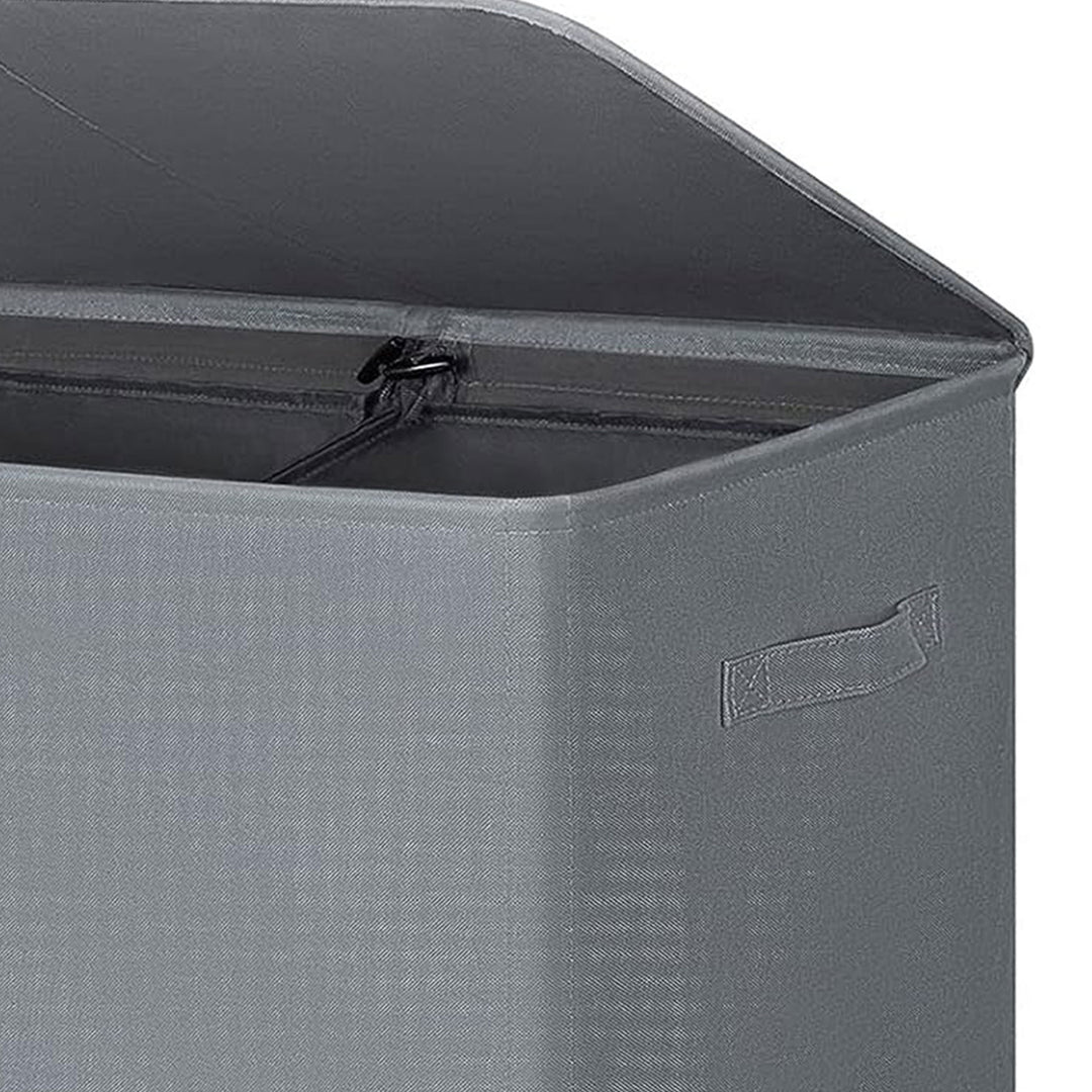 WOWLIVE 154L Fabric Double Laundry Hamper w/Lid & Removable Bags, Gray (Used) - VMInnovations