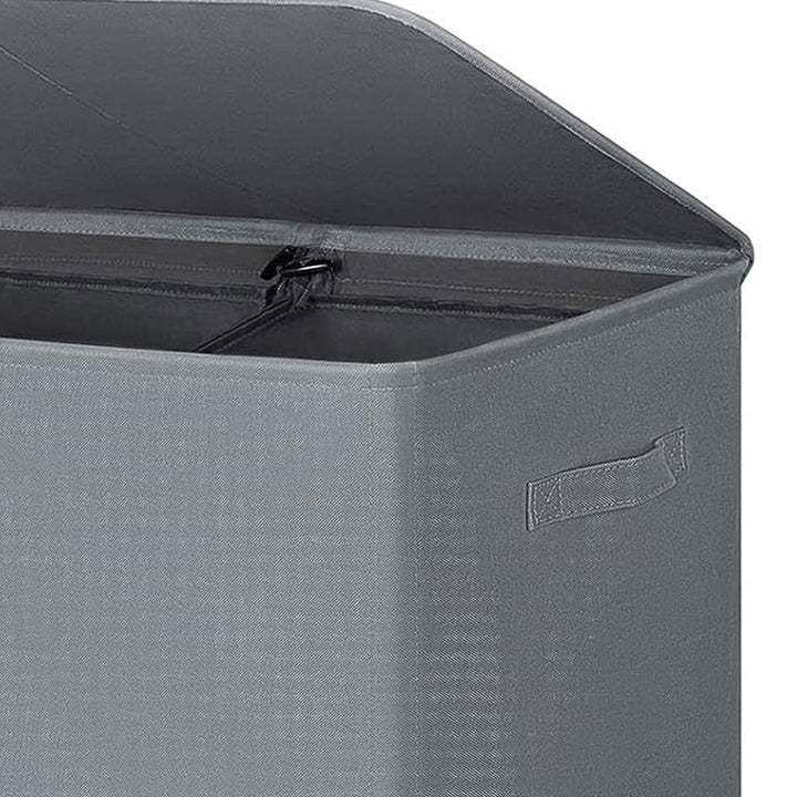 WOWLIVE 154L Fabric Double Laundry Hamper w/Lid & Removable Bags, Gray (Used) - VMInnovations