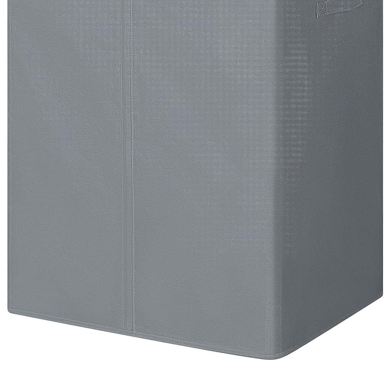 WOWLIVE 154L Fabric Double Laundry Hamper with Lid and Removable Bags, Gray