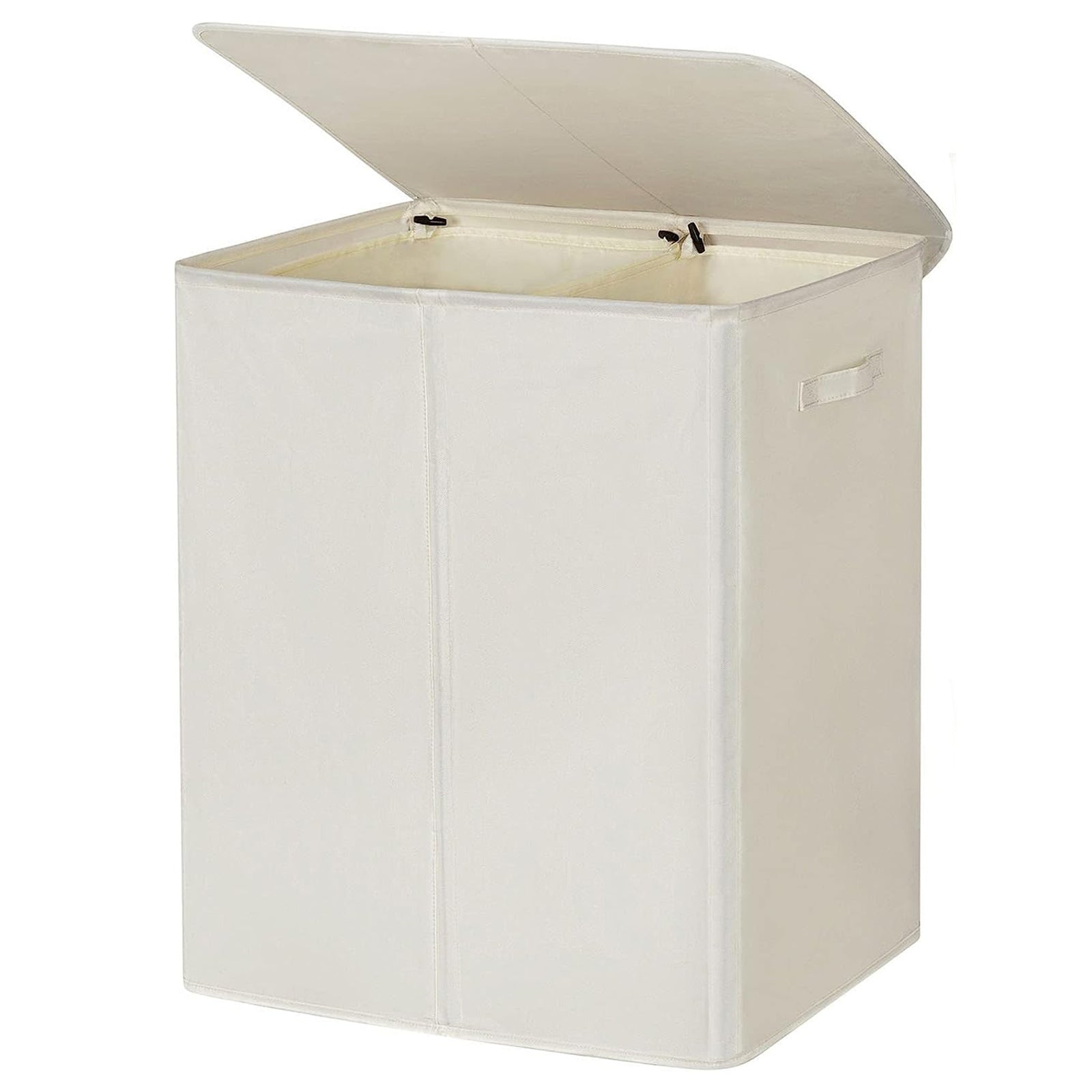 WOWLIVE 154L Double Laundry Hamper with Lid & Removable Bags, Beige (Open Box) - VMInnovations