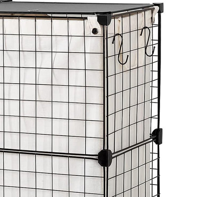 WOWLIVE Double 144L Iron Laundry Hamper w/Lid, Wheels,& Removable Bags(Open Box) - VMInnovations