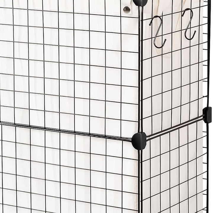 WOWLIVE 72L Iron Wire Laundry Hamper w/Lid, Wheels, & Removable Bag (Open Box) - VMInnovations