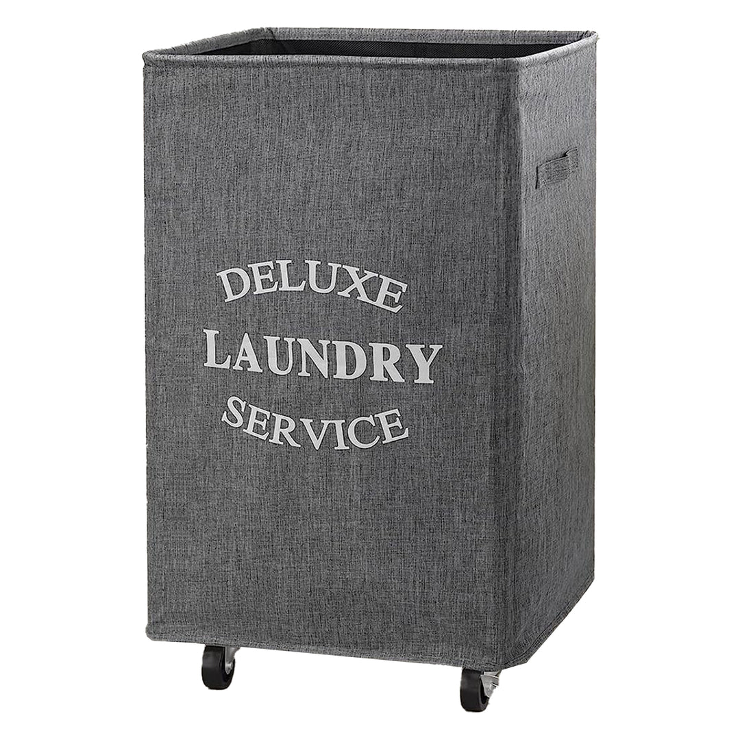 WOWLIVE 90L Deluxe Laundry Service Rolling Basket, Heathered Gray (Used) - VMInnovations