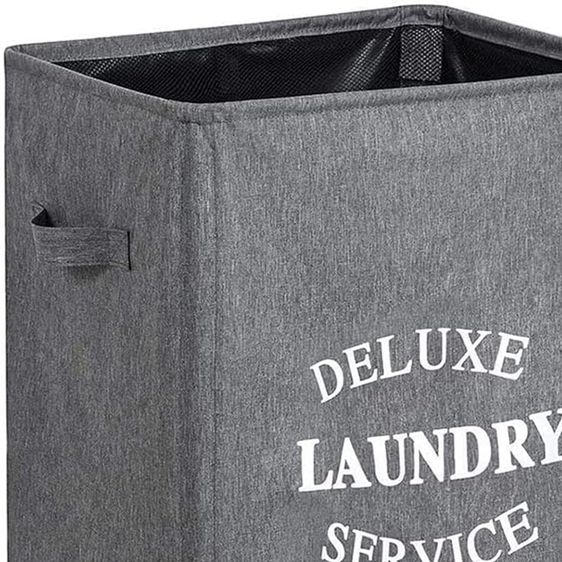 WOWLIVE 90L Deluxe Laundry Service Rolling Basket, Heathered Gray (Open Box)