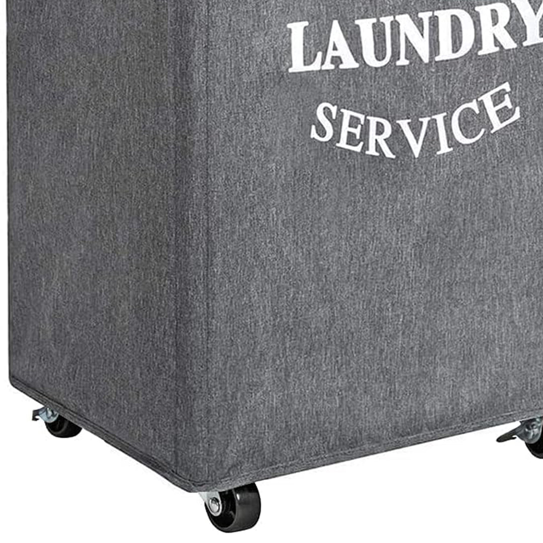 WOWLIVE 90L Deluxe Laundry Service Rolling Basket, Heathered Gray (Used) - VMInnovations
