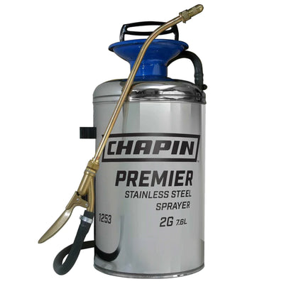 Chapin Premier 2 Gallon Stainless Steel Lawn and Garden Handheld Tank Sprayer
