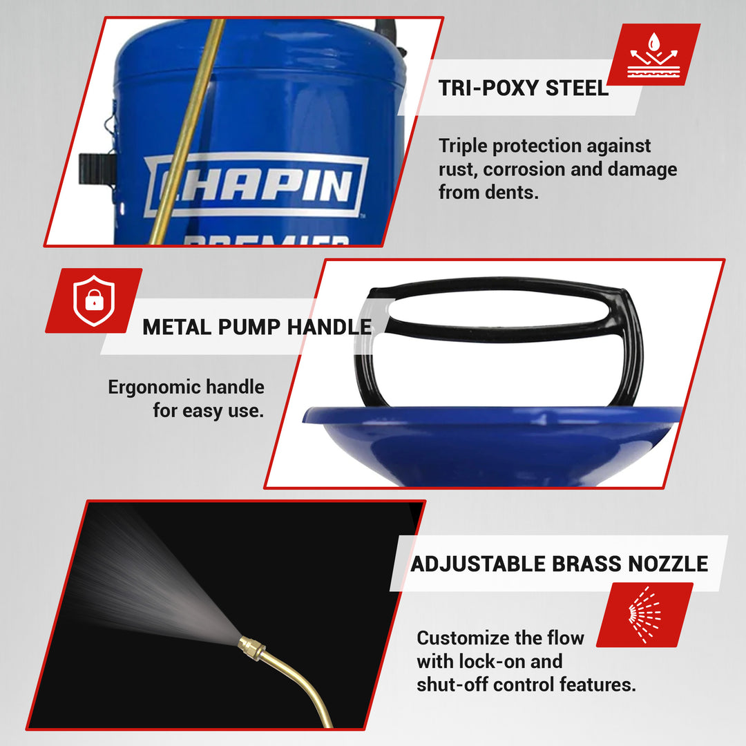 Chapin 5 Pack Premier Pro 2 Gal Tri Poxy Steel Tank Handheld Lawn Garden Sprayer