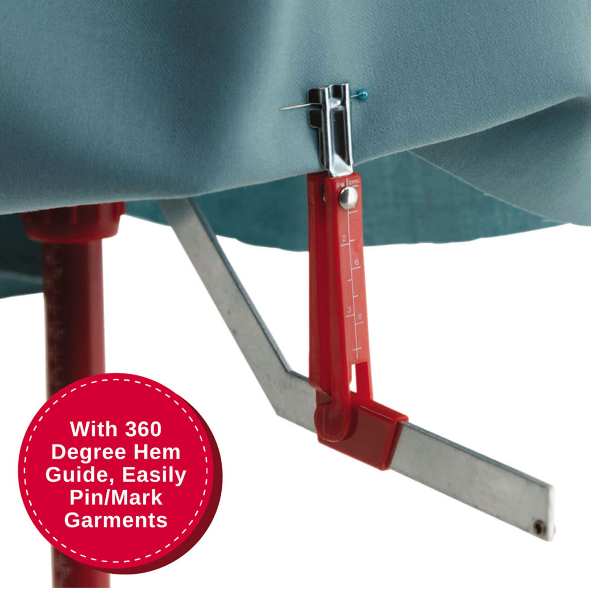 Singer Adjustable Dress Form Fits 4-10 Small/Medium w/360 Degree Hem Guide, Red