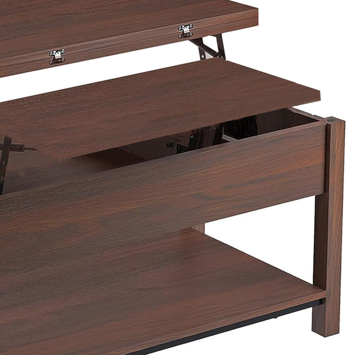 FABATO 4 in 1 Convertible Coffee Table w/Storage, Espresso (Open Box)
