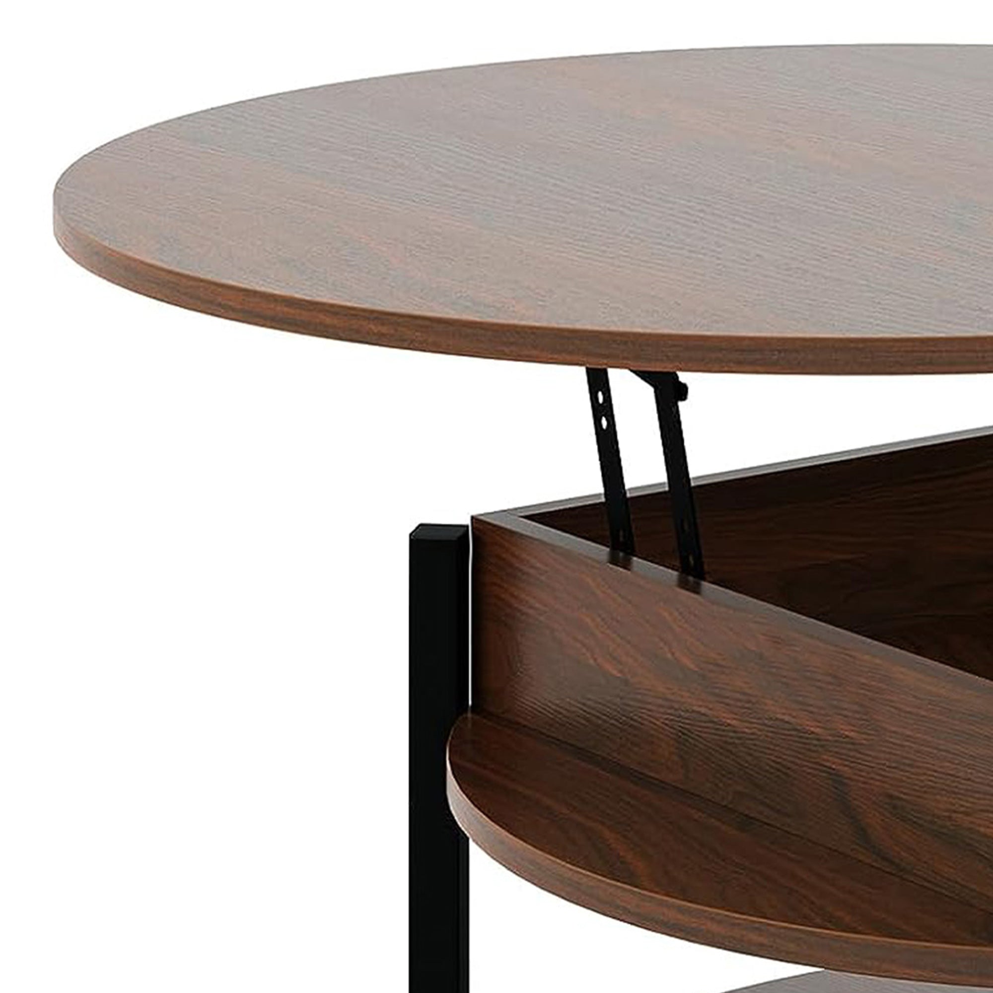 FABATO Lift Top Coffee Table w/ Storage & Hidden Compartment, Espresso(Open Box) - VMInnovations