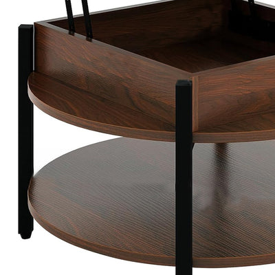 FABATO Lift Top Coffee Table w/ Storage & Hidden Compartment, Espresso(Open Box) - VMInnovations