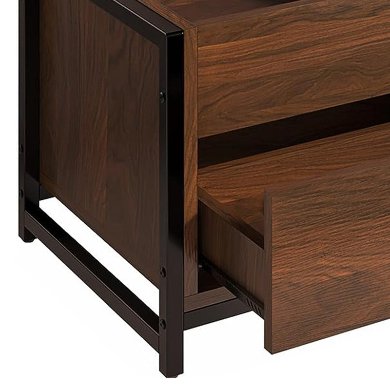 FABATO Lift Top Coffee Table with Storage Drawer & Hidden Compartment, Espresso
