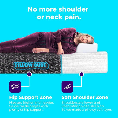Pillow Cube 4 Layer Comfort King Mattress Pad for Side Sleeper Support(Open Box) - VMInnovations