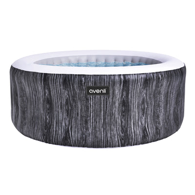 JLeisure Greywood 65" 4 Person Inflatable Outdoor Hot Tub Spa, Gray (Open Box) - VMInnovations