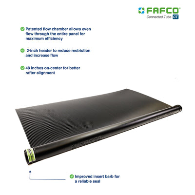 FAFCO Connected Tube (CT) 4 x 12 Ft Highest Efficiency Solar Pool Heating Panel